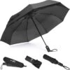 Sunflake Stormparaplu Opvouwbaar - Stormbestendig Tot 140km/u - Automatisch Uitklapbaar - Incl. Beschermhoes En Reisetui - Zwart