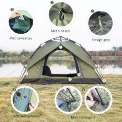 Sens Design Pop Up Tent - Tent - 2-3 Personen -Buiten Kampeer Aanbieding 1200x1197