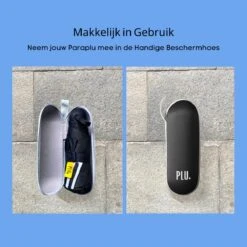 PLU - Paraplu - Opvouwbaar - Inklapbaar - Met Luxe Beschermhoes - Met Reisetui - Windproof - Fashionable - Lichtgewicht - Zwart -Buiten Kampeer Aanbieding 1200x1200 1045