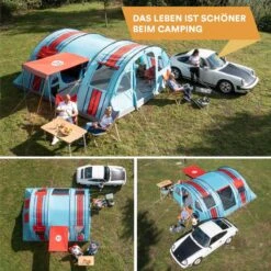 Skandika Gotland Tunneltent Voor 6 Personen, Grote Familietent In Racing-design, Ingenaaide Tentbodem, Waterdicht, 5000 Mm Waterkolom, Slaapcabine Met Scheidingswand, Muggennet (let Op, Komt Met Kleurfouten) -Buiten Kampeer Aanbieding 1200x1200 107