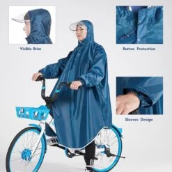 Fuegobird - Poncho Regenponcho - Fiets Wandel Motor - Outdoor Poncho - Kwaliteit Poncho - One Size - Unisex Cyan -Buiten Kampeer Aanbieding 1200x1200 1083