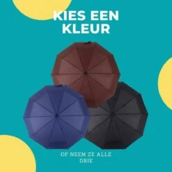 Paraplu - Stormparaplu - Opvouwbaar - Storm- En Regenbestendig - Automatisch Uitklapbaar - Zwart -Buiten Kampeer Aanbieding 1200x1200 1141