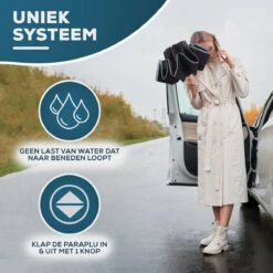 Stormparaplu - Opvouwbaar - 105 CM - Paraplu - Automatisch In En Uit Klapbaar - Stormbestendig Tot 140 Km/h - Luxe Beschermhoes -Buiten Kampeer Aanbieding 1200x1200 1153