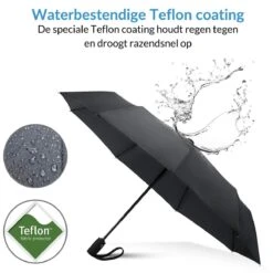 Volcan Stormparaplu Opvouwbaar - Stormparaplu's - Inklapbaar - Ø 105 Cm - Windproof Tot 100km P/u - Grote Paraplu - Automatisch - Zwart 11 Volcan Stormparaplu Opvouwbaar - Stormparaplu's - Inklapbaar - Ø 105 Cm - Windproof Tot 100km P/u - Grote Paraplu - Automatisch - Zwart -Buiten Kampeer Aanbieding 1200x1200 1183