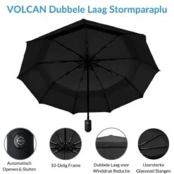 Volcan Stormparaplu Opvouwbaar - Stormparaplu's - Inklapbaar - Ø 105 Cm - Windproof Tot 100km P/u - Grote Paraplu - Automatisch - Zwart 17 Volcan Stormparaplu Opvouwbaar - Stormparaplu's - Inklapbaar - Ø 105 Cm - Windproof Tot 100km P/u - Grote Paraplu - Automatisch - Zwart -Buiten Kampeer Aanbieding 1200x1200 1189