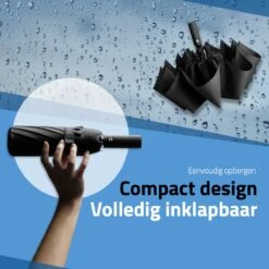 GOAT Outdoor® Stormparaplu - Paraplu - Opvouwbaar - Windproof Tot 100kmp/u - ⌀ 105 Cm - Paraplu - Zwart -Buiten Kampeer Aanbieding 1200x1200 1198