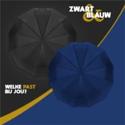 Stormparaplu Opvouwbaar - Paraplu - Automatische Stormparaplu - Tot 110km P/u Windproof - 12 Ribben -Buiten Kampeer Aanbieding 1200x1200 1215