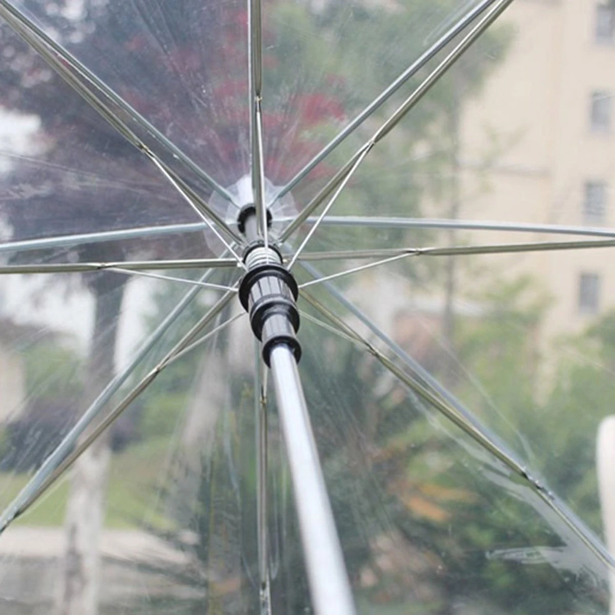 Merkloos Paraplu Doorzichtig - Winddichte Paraplu Regenbeschermende Paraplu Grote Doorzichtige Koepelparaplu Doorkijkparaplu Transparante Paraplu Met Lange Steel 5 Merkloos Paraplu Doorzichtig - Winddichte Paraplu Regenbeschermende Paraplu Grote Doorzichtige Koepelparaplu Doorkijkparaplu Transparante Paraplu Met Lange Steel - Afbeelding 5