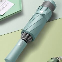 Tamarow™ Automatische Opvouwbare Paraplu - Omgekeerd Design - Windproof - Lichtgewicht - Reflectie - Omgekeerd Design - Licht Groen -Buiten Kampeer Aanbieding 1200x1200 1255