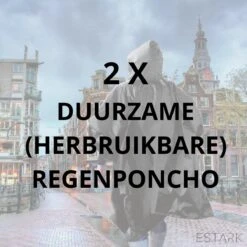ESTARK Regenponcho TWEE Stuks - Herbruikbare Poncho Zwart - Fietsponcho Voor Dames En Heren - Regenjas - Hoge Kwaliteit - Poncho Herbruikbaar - Duurzaam - Poncho Zwart 2 -Buiten Kampeer Aanbieding 1200x1200 1331