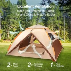 Merkloos Kamping Tent / Absolutely Waterproof, Lightweight Camping Tent With - Tent Ideal For Camping In The Garden, Dome Tent, -Buiten Kampeer Aanbieding 1200x1200 136