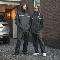 Infinity Goods Regenpak - Dames & Heren - Maat L - Waterdicht & Ademend - Reflecterend - Zwart -Buiten Kampeer Aanbieding 1200x1200 1369