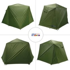 FisherPro Karpertent Met Stormcover – Vistent – Tent - Bescherming Tegen Zon En Wind – 100% Waterdichte Stormhoes – Met Handige Meeneemtas – Ook Geschikt Als Strandtent Of Festivaltent – Extra Veiligheid En Warmte Door Stormcover -Buiten Kampeer Aanbieding 1200x1200 142