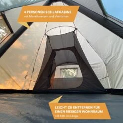 Skandika Tipi Kotona Air Opblaasbare Tent – Opblaasbare Tenten - 4 Persoons Tipi Tent – Tenten - Campingtent – Ingenaaide Tentvloer – Muggengaas – 260 Cm Stahoogte – 490 X 370 X 260 (L X B X H) – Outdoor, Camping, Tuin – Luchttent - Kamperen - Beige -Buiten Kampeer Aanbieding 1200x1200 153