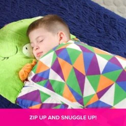 Draak Slaapzak -160 Cms | Kinderslaapzak | Slaapzak Junior | Nappers | Children Sleeping Bag | Kinderen Slaapzak | Super Soft 2 In 1 Fun Pillow &Sleepy For Boys | Draak Slaapzak | Zachte Slaapzak | Knuffel Slaapzak | 2 In 1 Slaapzak | Kinderen -Buiten Kampeer Aanbieding 1200x1200 239