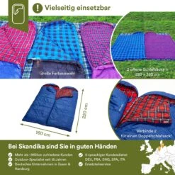 Skandika Dundee Flannel-R Slaapzak – Slaapzakken – Slaapzakken Volwassen - Maat M – Unisex - Katoen, Luxe Kwaliteit, Dubbele Slaapzak, 3 Seizoenen, Tot -20°C - 220 X 80 Cm - Outdoor Kampeerslaapzak – Ritssluiting Rechts - Grijs/geel -Buiten Kampeer Aanbieding 1200x1200 344