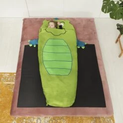 Dutch Mountains Kinderslaapzak Nijlpaard - 170 X 70cm Polyester - Zacht Lichtgewicht – Opberghoes -Buiten Kampeer Aanbieding 1200x1200 366