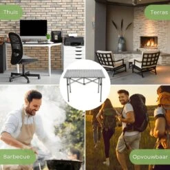 Campingtafel Inklapbaar En Opvouwbaar - Kampeertafel - Lichtgewicht Hittebestendig -Buiten Kampeer Aanbieding 1200x1200 545