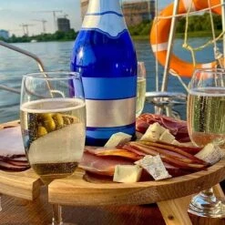 Merkloos Opvouwbare Draagbare Picknicktafel, Outdoor Opvouwbare Lichtgewicht Kampeertafel 30,5 Cm Kleine Houten Wijnpicknicktafel Voor Feest, Strand, Tuin, Camping, Barbecue, Reizen -Buiten Kampeer Aanbieding 1200x1200 614