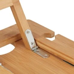 Relaxdays Opvouwbare Picknick Wijntafel - 4 Wijnglazenhouders - Bamboe Dienbladtafel Klein -Buiten Kampeer Aanbieding 1200x1200 645