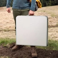 Merkloos Campingtafel - Opklapbaar - 75 X 55 X 70 Cm - Compact - Met Handvat -Buiten Kampeer Aanbieding 1200x1200 699