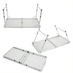 Casaria Campingtafel – Inklapbaar Verstelbaar - 120x60x70 Cm Grijs -Buiten Kampeer Aanbieding 1200x1200 703