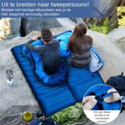 Hikr® Slaapmat 10cm+ Dikte - Comfortabel Luchtmatras - Zelfopblazend Met De Voet - TPU+40D Nylon - Slaapmatje Eenpersoons En Uit Te Breiden Tot Tweepersoons - Slaapmat Met Ingebouwde Pomp -Buiten Kampeer Aanbieding 1200x1200 827