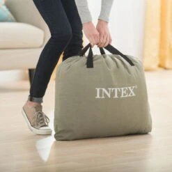 Intex Mid-Rise Comfort - Luchtbed - 2-Persoons - 152x203x36 Cm (BxLxH) - Blauw/Grijs - Met FastFill USB Pomp -Buiten Kampeer Aanbieding 1200x1200 854