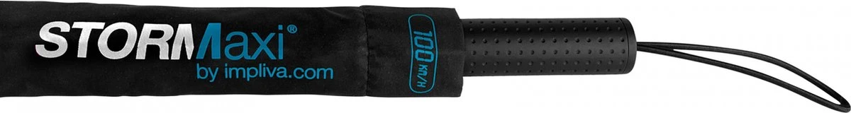STORMaxi - Stormparaplu - Geschikt Voor Windvlagen Tot 100km/h - Ø 100 Cm - Zwart/ Blauw 5 STORMaxi - Stormparaplu - Geschikt Voor Windvlagen Tot 100km/h - Ø 100 Cm - Zwart/ Blauw - Afbeelding 5
