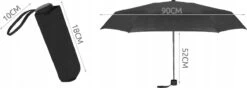 Opvouwbare Mini Paraplu - Klein & Opvouwbaar - Stormparaplu - Stevig Anti Storm & Wind - Windproof - 6 Panelen - Ø 90 Cm - Ruimtebesparend & Compact - Zwart -Buiten Kampeer Aanbieding 1200x427