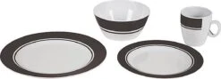 Bo-Camp - Servies - Classic - 16-Delig - Wit/Grijs -Buiten Kampeer Aanbieding 1200x431 3