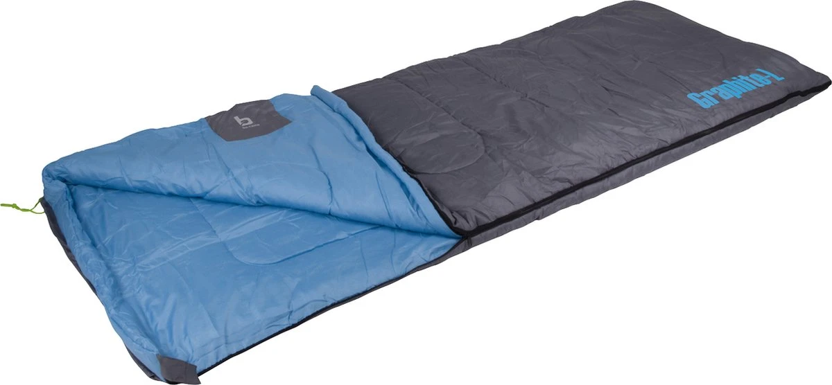 Bo-Camp - Slaapzak - Graphite-L - 200x80 Cm - Grijs/Blauw 1 Bo-Camp - Slaapzak - Graphite-L - 200x80 Cm - Grijs/Blauw