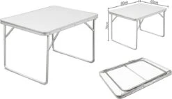 Merkloos Aluminium Inklapbare Tuintafel - Campingtafel - 80x60x68 Cm -Buiten Kampeer Aanbieding 1200x688