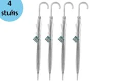 4 Stuks Paraplu Transparant Plastic Paraplu's 100 Cm - Doorzichtige Paraplu - Trouwparaplu - Bruidsparaplu - Stijlvol - Bruiloft - Trouwen - Fashionable - Trouwparaplu -Buiten Kampeer Aanbieding 1200x800 215