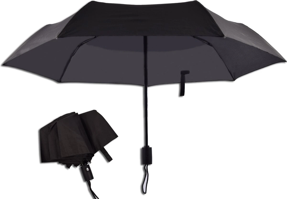 Automatische Stormparaplu - Paraplu – Automatisch, Opvouwbaar & Windproof Tot 70 - 80 Km P/u - Ø 95 Cm - 7 Panelen - Dubbele Laag - Zwart 1 Automatische Stormparaplu - Paraplu – Automatisch, Opvouwbaar & Windproof Tot 70 - 80 Km P/u - Ø 95 Cm - 7 Panelen - Dubbele Laag - Zwart