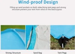 IGOODS Pop-up Tent - 2/3-Persoons - Blauw -Buiten Kampeer Aanbieding 1200x866 1