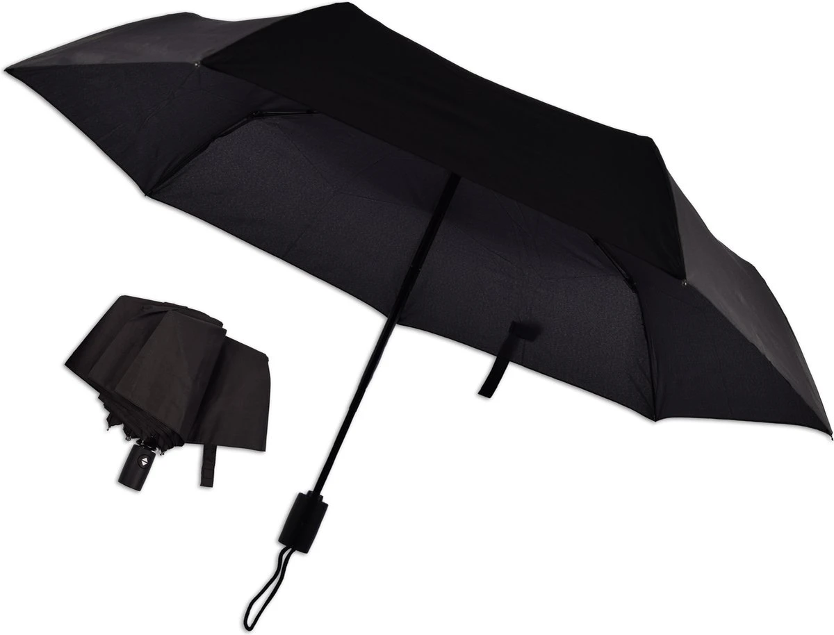 Automatische Stormparaplu - Paraplu – Automatisch, Opvouwbaar & Windproof Tot 70 - 80 Km P/u - Ø 95 Cm - 7 Panelen - Dubbele Laag - Zwart 10 Automatische Stormparaplu - Paraplu – Automatisch, Opvouwbaar & Windproof Tot 70 - 80 Km P/u - Ø 95 Cm - 7 Panelen - Dubbele Laag - Zwart - Afbeelding 10