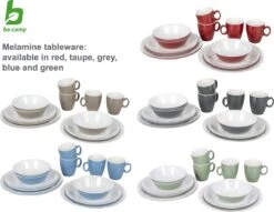 Bo-Camp Servies - Campingbord - 100% Melamine - 16-delig - Groen -Buiten Kampeer Aanbieding 1200x928 3