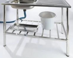 Camping/Outdoor Inox Tafel Met Gootsteen Lavabo En Kraan 100x77x50cm -Buiten Kampeer Aanbieding 1200x945 2