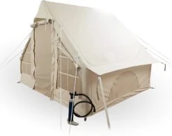 Opblaasbare Vier Persoons Tent Beige 300x200x210 Cm -Buiten Kampeer Aanbieding 1200x952