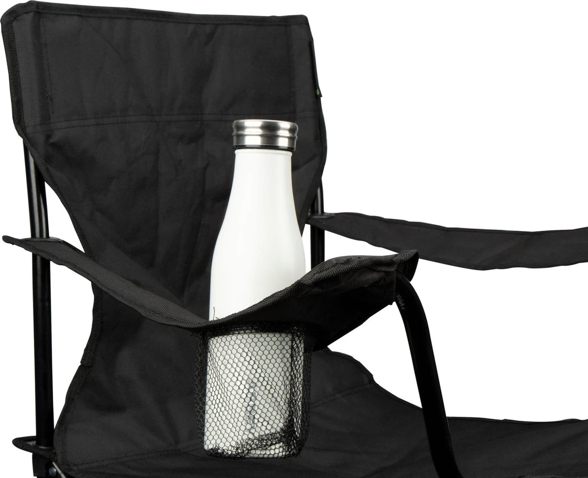 Abbey Camp Campingstoel - Vouwstoel - Zwart 2 Abbey Camp Campingstoel - Vouwstoel - Zwart - Afbeelding 2