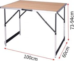 Kamyra® Campingtafel Inklapbaar - Kampeertafel, Partytafel - Opvouwbaar, Lichtgewicht & In Hoogte Verstelbaar - Aluminium/Hout 14 Kamyra® Campingtafel Inklapbaar - Kampeertafel, Partytafel - Opvouwbaar, Lichtgewicht & In Hoogte Verstelbaar - Aluminium/Hout -Buiten Kampeer Aanbieding 1200x984
