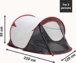 JEMIDI Tweepersoons Pop-up Tent - Opgooitent, Werptent Voor 2 Personen - Ideaal Als Festivaltent Of Kampeertent - Verschillende Kleuren -Buiten Kampeer Aanbieding 1200x994