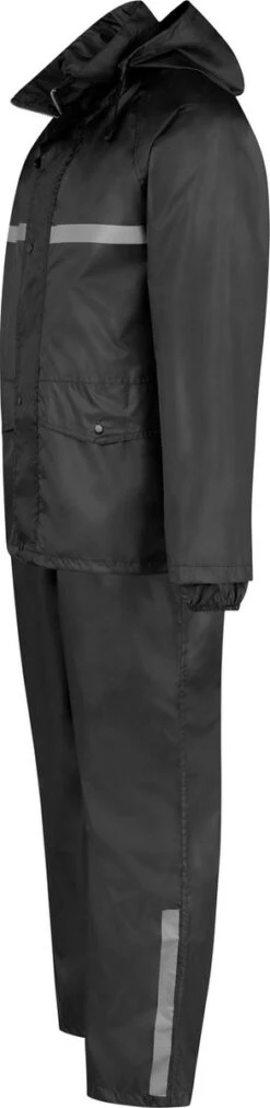 BJØRNSON Dusch Regenpak Dames & Heren - Waterdicht - Maat 2XL - Zwart -Buiten Kampeer Aanbieding 293x1200