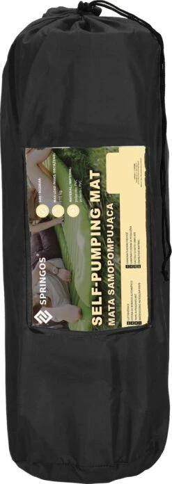 Springos Slaapmat | Zelfopblazend | 180 Cm | Inclusief Hoes | Zwart 32 Springos Slaapmat | Zelfopblazend | 180 Cm | Inclusief Hoes | Zwart -Buiten Kampeer Aanbieding 426x1200 2