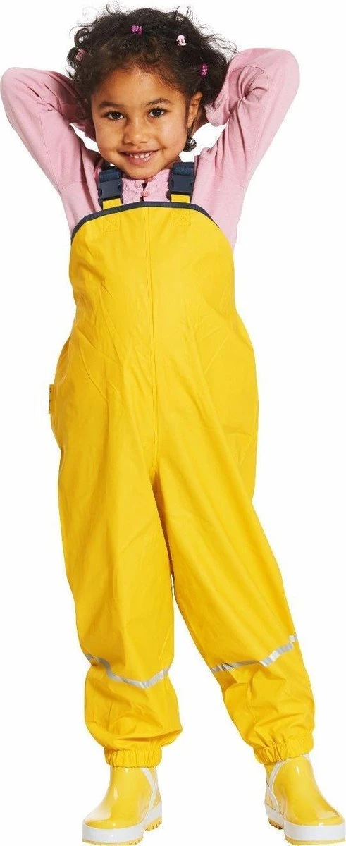 Playshoes Regenbroek Met Bretels Kinderen - Geel - Maat 104 4 Playshoes Regenbroek Met Bretels Kinderen - Geel - Maat 104 - Afbeelding 4