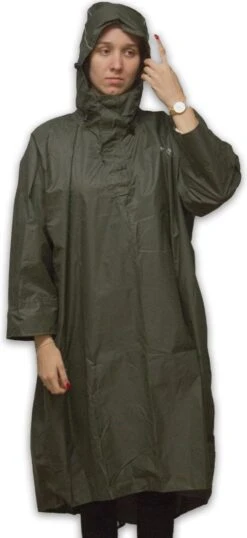 LOWLAND OUTDOOR® Wandelponcho - 100% Waterdicht (10.000mm) - Ademend (8.000g/M²) PFAS Vrij! Medium