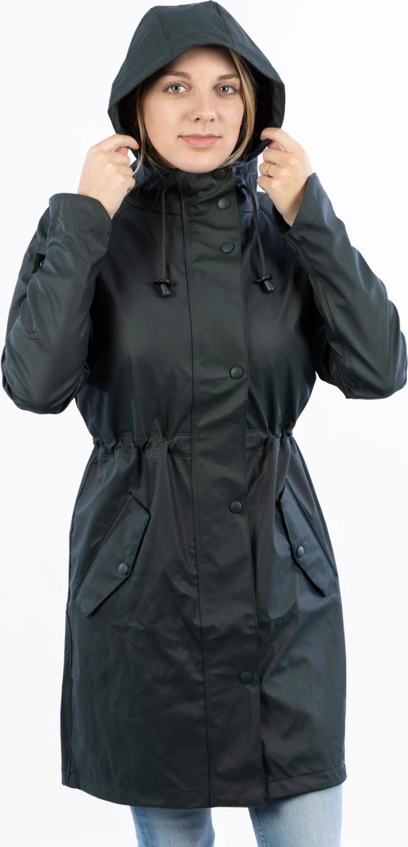 Ralka Regenjas Dames - Mizzle - Donkergroen - Maat 38 9 Ralka Regenjas Dames - Mizzle - Donkergroen - Maat 38 - Afbeelding 9