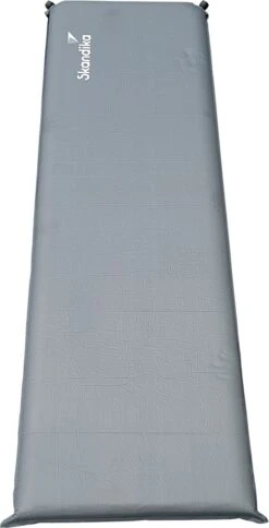 Skandika Easy Single Zelfopblaasbaar Slaapmat – Slaapmat – Slaapmat Zelfopblazend – Logeerbed – Polyester, PVC - Premium Zelfopblazend Luchtbed, Antislip-materiaal, Ideaal Voor Camping – Outdoor, Camping – Kamperen – 196 X 60 X 10 Cm – 3.2kg - Grijs -Buiten Kampeer Aanbieding 613x1200