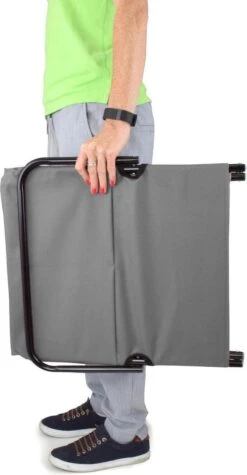 Strandmat Opvouwbaar Met Schouderband - Strandstoel Grijs 145x47x52 -Buiten Kampeer Aanbieding 624x1200 2